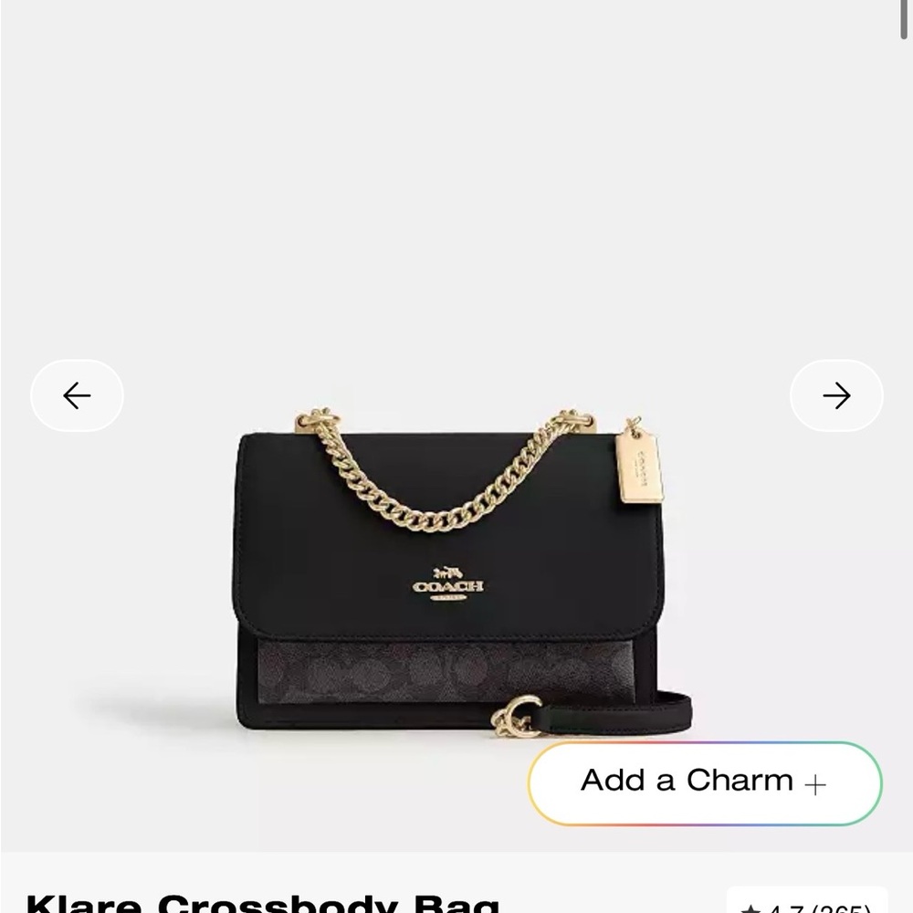 Coach Black and Gold Crossbody Bag